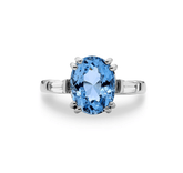 Aquamarine & Diamond Three Stone Ring - Dracakis Jewellers